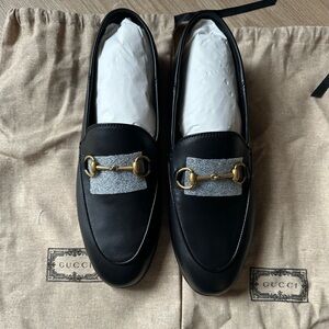 Gucci Brixton Leather Horsebit Loafers size :38